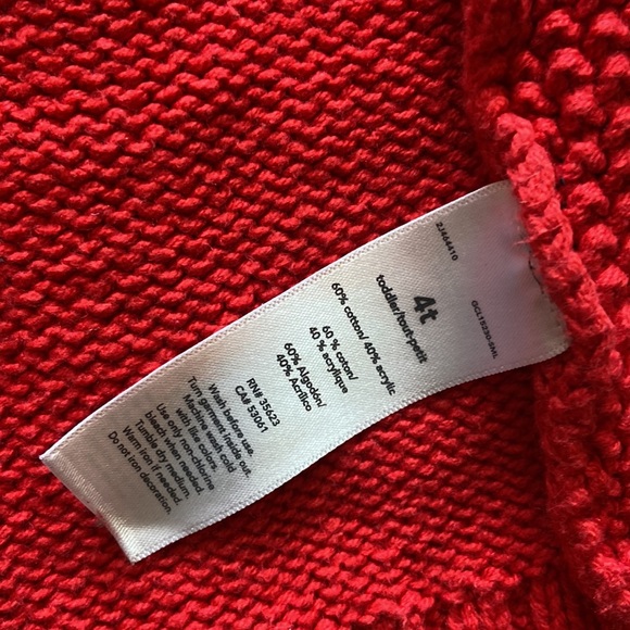 Carter’s Red Sweater Dress 4T - Picture 6 of 6